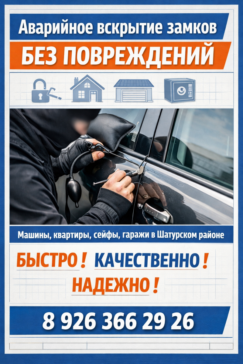 Вскрытие автомобилей - полный список 